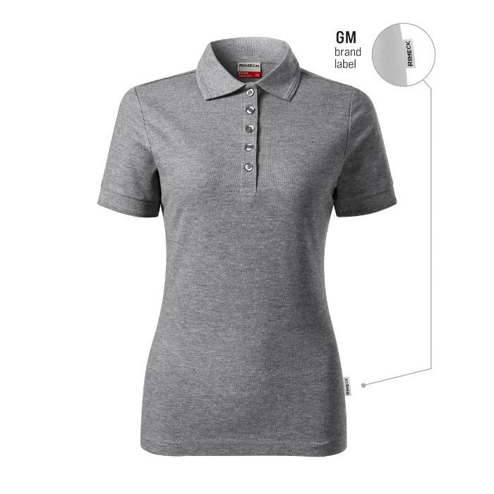Polo femme Reserve R23 - gris chiné foncé 12 (brand label)