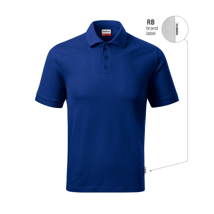 Polo homme Resist Heavy Polo R20 - bleu royal 05 (brand label)