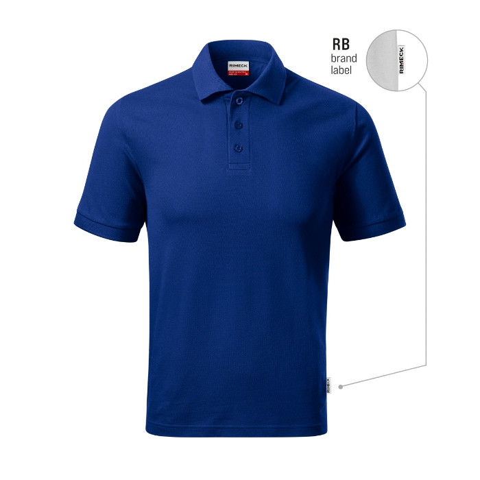 Polo homme Resist Heavy Polo R20 - bleu royal 05 (brand label)
