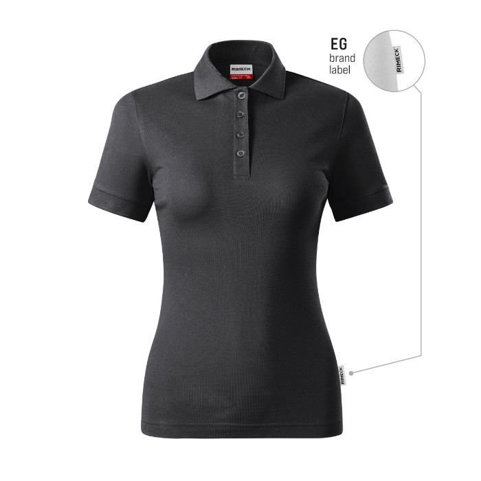 Polo femme Resist Heavy Polo R21 - ebony gray 94 (brand label)