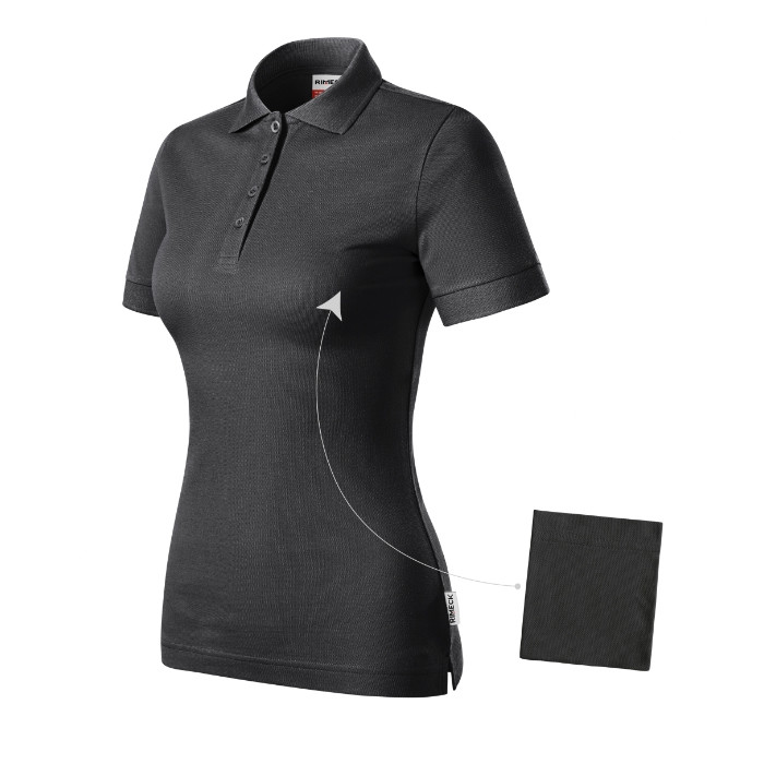 Polo femme Resist Heavy Polo R21 - ebony gray 94 (brand label)