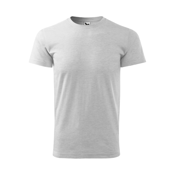 Tee-shirt homme Basic 129 - gris chiné clair