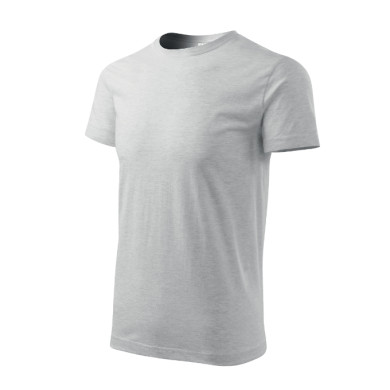 Tee-shirt homme Basic 129 - gris chiné clair