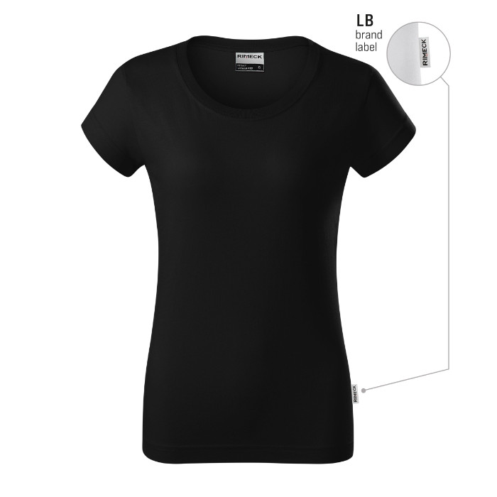 Tee-shirt femme Resist R02 - noir 01 (brand label)