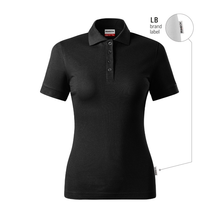 Polo femme Resist Heavy Polo R21 - noir 01 (brand label)