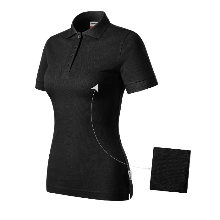 Polo femme Resist Heavy Polo R21 - noir 01 (brand label)