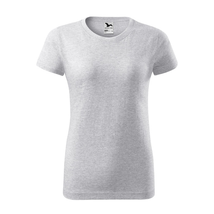 Tee-shirt femme Basic 134 - gris chiné clair