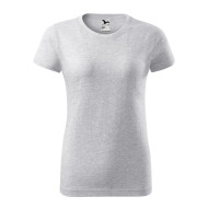 Tee-shirt femme Basic 134 - gris chiné clair