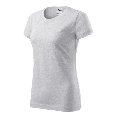 Tee-shirt femme Basic 134 - gris chiné clair