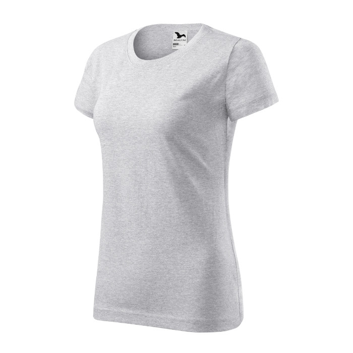 Tee-shirt femme Basic 134 - gris chiné clair