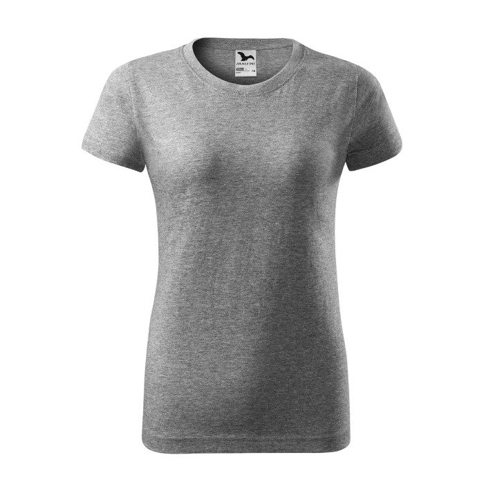 Tee-shirt femme Basic 134 - gris chiné foncé