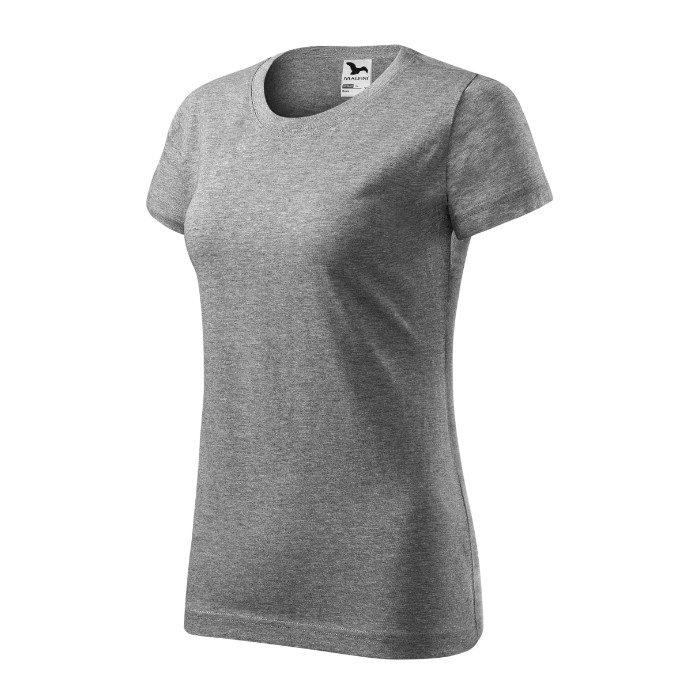 Tee-shirt femme Basic 134 - gris chiné foncé