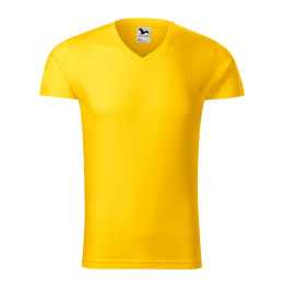 Tee-shirt homme Slim Fit V-neck 146 - jaune