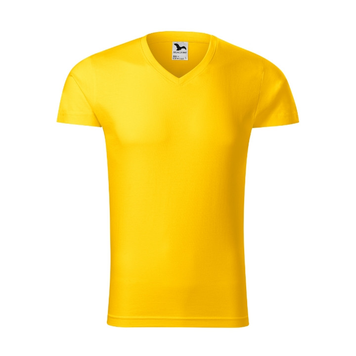 Tee-shirt homme Slim Fit V-neck 146 - jaune