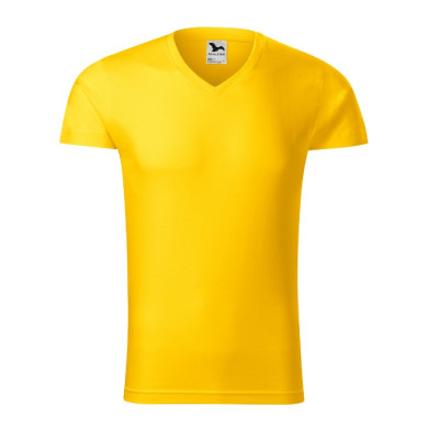 Tee-shirt homme Slim Fit V-neck 146 - jaune