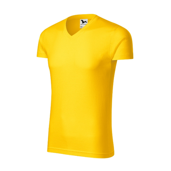 Tee-shirt homme Slim Fit V-neck 146 - jaune