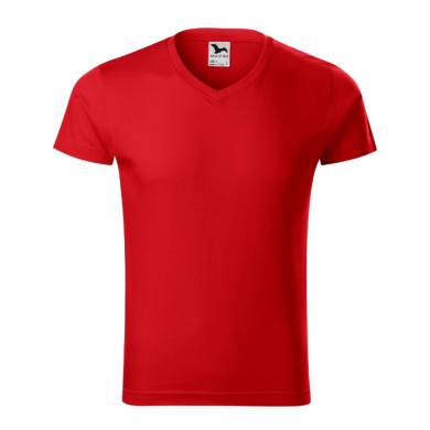 Tee-shirt homme Slim Fit V-neck 146 - rouge