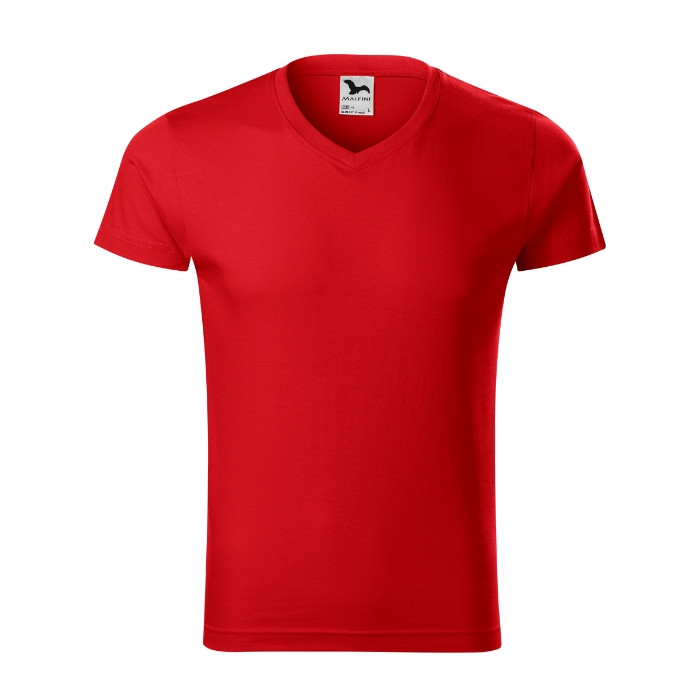 Tee-shirt homme Slim Fit V-neck 146 - rouge