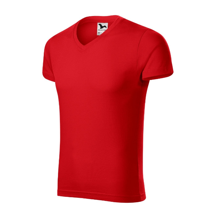 Tee-shirt homme Slim Fit V-neck 146 - rouge