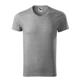 Tee-shirt homme Slim Fit V-neck 146 - gris chiné foncé