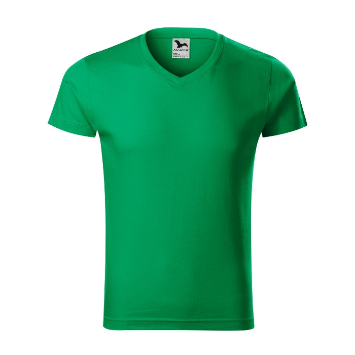 Tee-shirt homme Slim Fit V-neck 146 - vert moyen