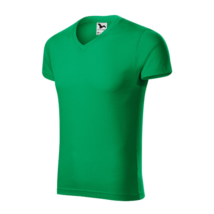 Tee-shirt homme Slim Fit V-neck 146 - vert moyen
