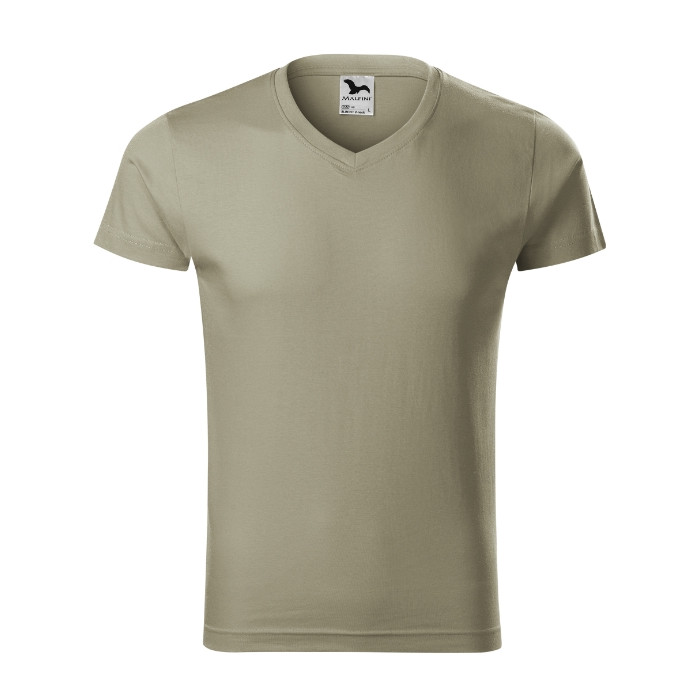 Tee-shirt homme Slim Fit V-neck 146 - kaki clair