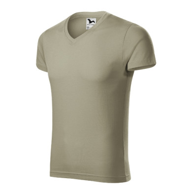 Tee-shirt homme Slim Fit V-neck 146 - kaki clair