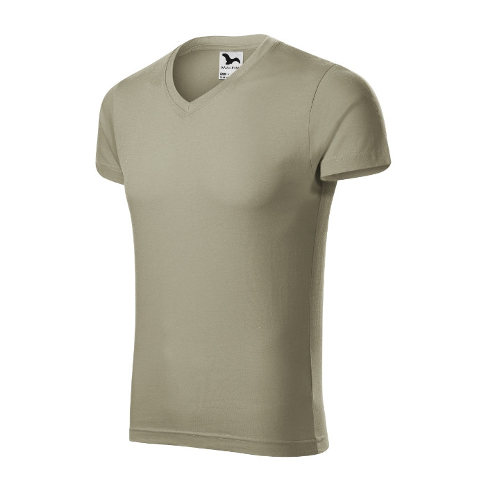 Tee-shirt homme Slim Fit V-neck 146 - kaki clair