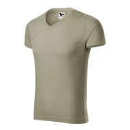 Tee-shirt homme Slim Fit V-neck 146 - kaki clair