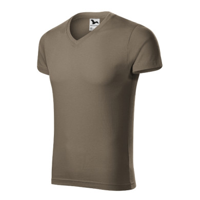 Tee-shirt homme Slim Fit V-neck 146 - army