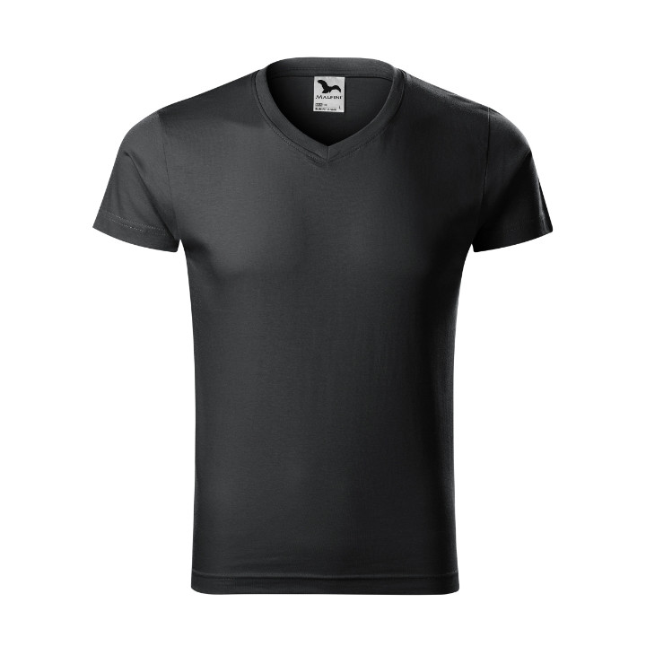Tee-shirt homme Slim Fit V-neck 146 - ebony gray