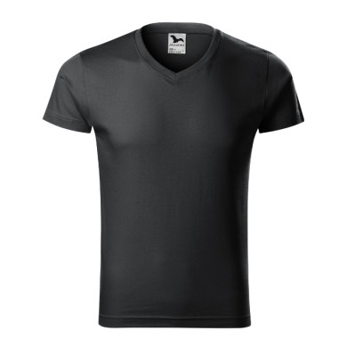 Tee-shirt homme Slim Fit V-neck 146 - ebony gray