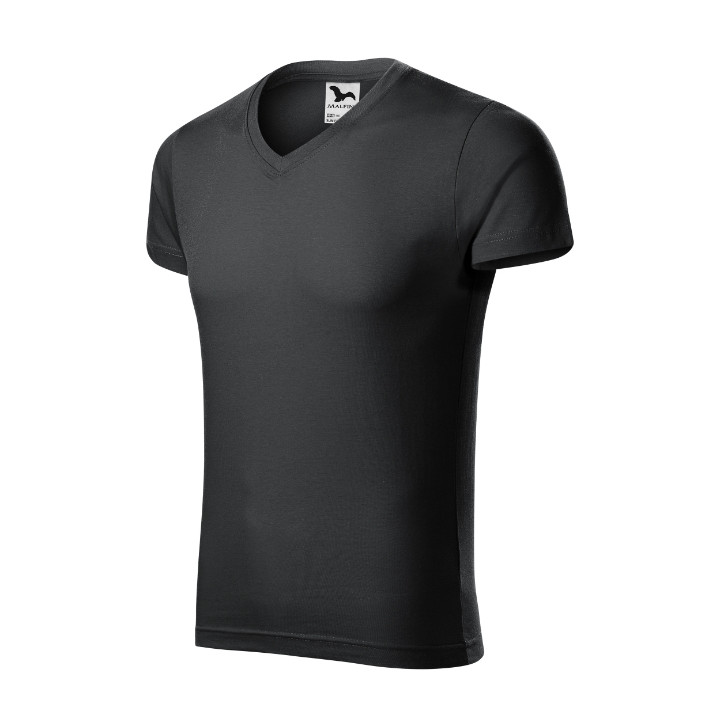 Tee-shirt homme Slim Fit V-neck 146 - ebony gray