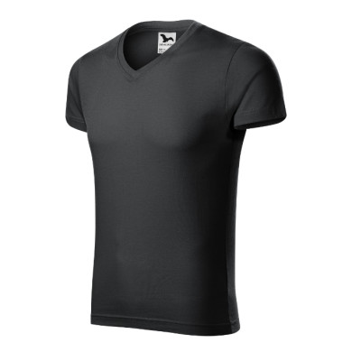 Tee-shirt homme Slim Fit V-neck 146 - ebony gray