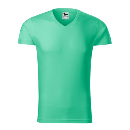 Tee-shirt homme Slim Fit V-neck 146 - vert menthe