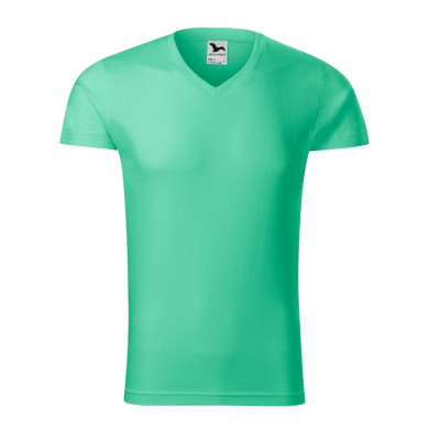 Tee-shirt homme Slim Fit V-neck 146 - vert menthe