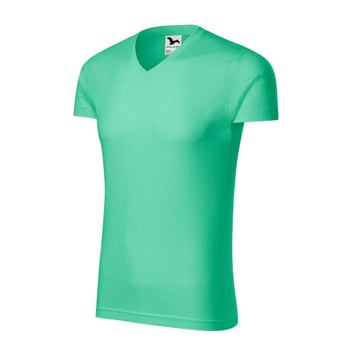Tee-shirt homme Slim Fit V-neck 146 - vert menthe
