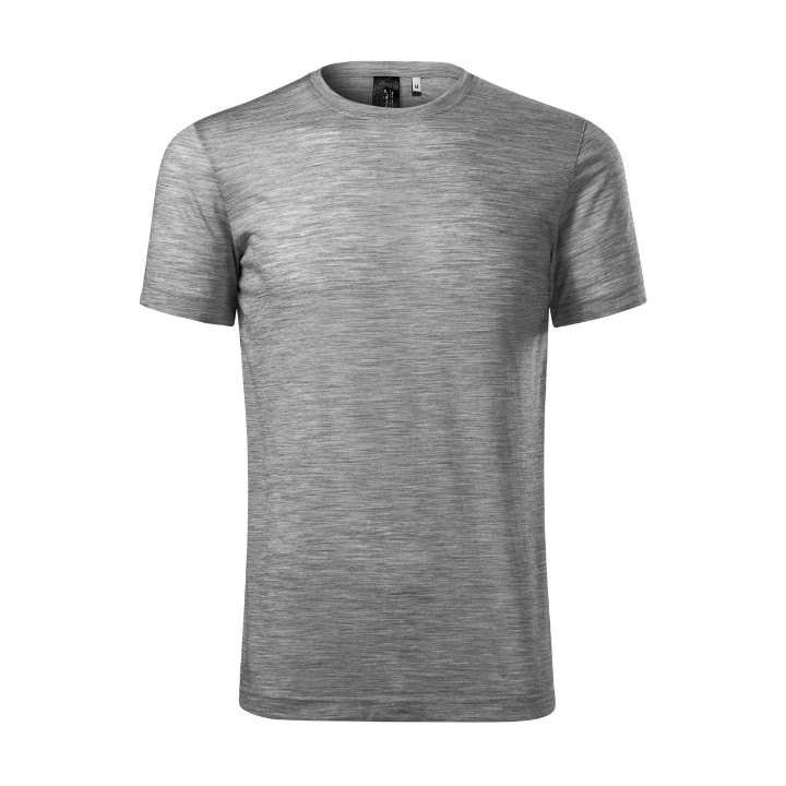 Tee-shirt homme Merino Rise 157 - gris chiné foncé