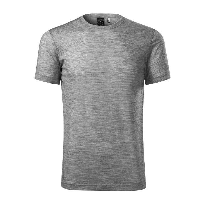 Tee-shirt homme Merino Rise 157 - gris chiné foncé