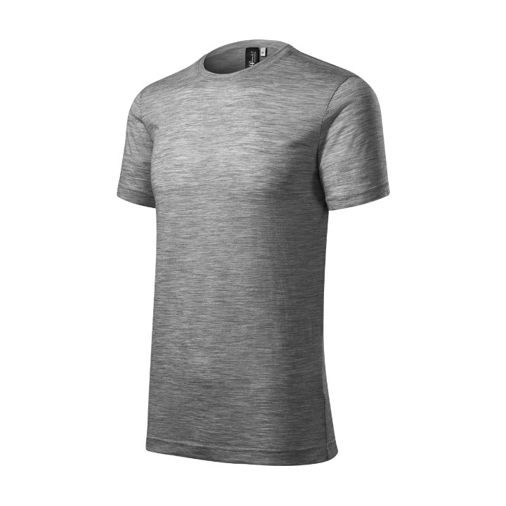 Tee-shirt homme Merino Rise 157 - gris chiné foncé