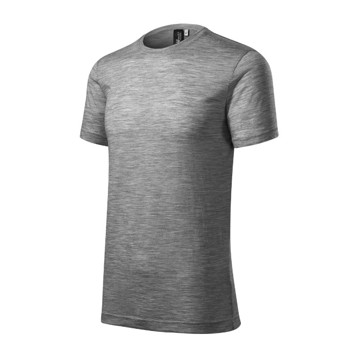 Tee-shirt homme Merino Rise 157 - gris chiné foncé