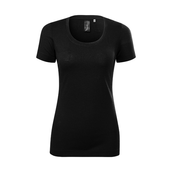 Tee-shirt femme Merino Rise 158 - noir