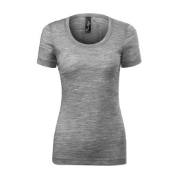 Tee-shirt femme Merino Rise 158 - gris chiné foncé