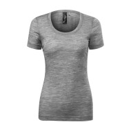 Tee-shirt femme Merino Rise 158 - gris chiné foncé