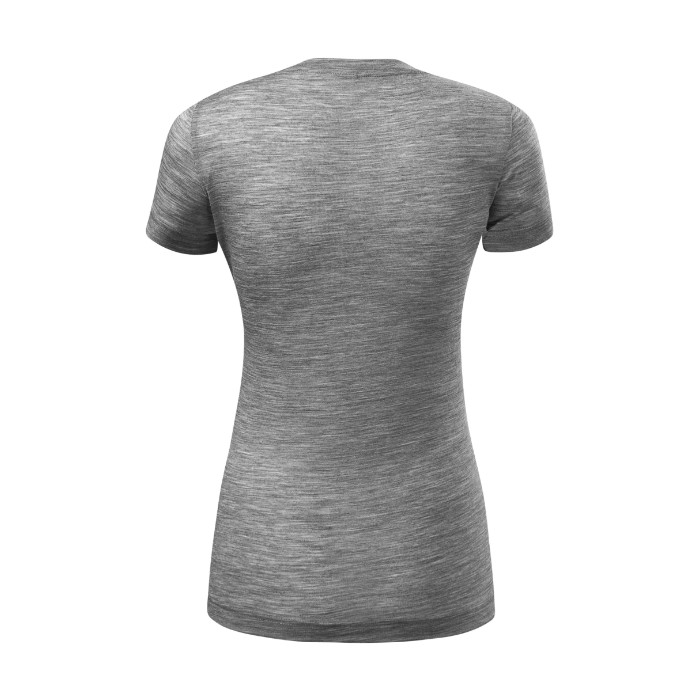 Tee-shirt femme Merino Rise 158 - gris chiné foncé