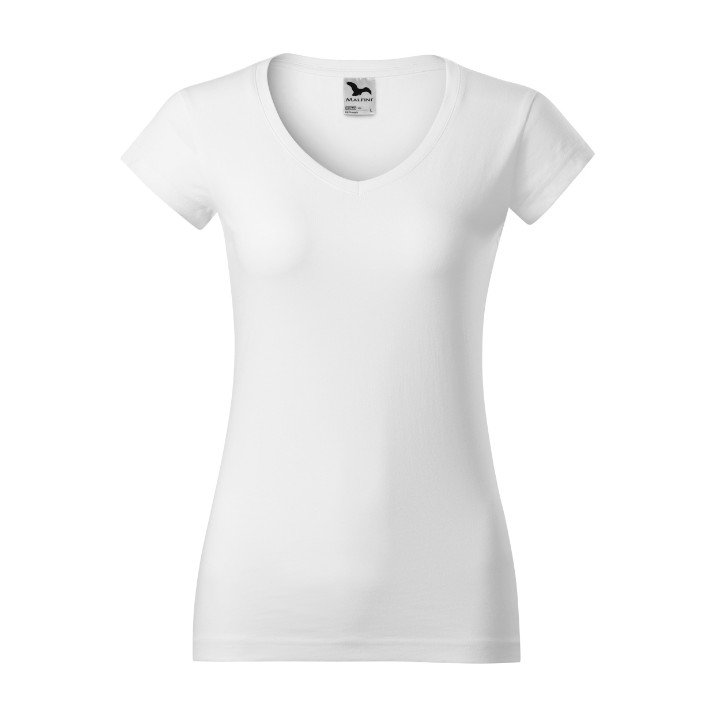 Tee-shirt femme Fit V-neck 162 - blanc