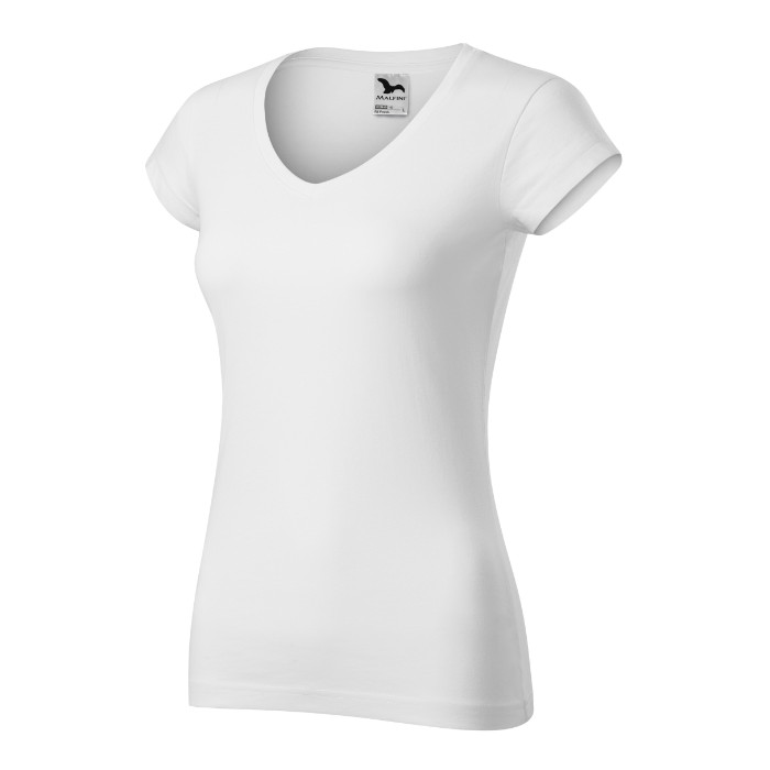 Tee-shirt femme Fit V-neck 162 - blanc
