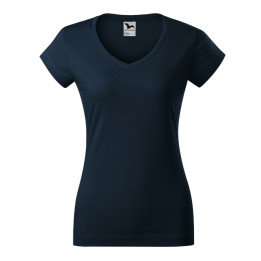 Tee-shirt femme Fit V-neck 162 - bleu marine