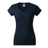 Tee-shirt femme Fit V-neck 162 - bleu marine